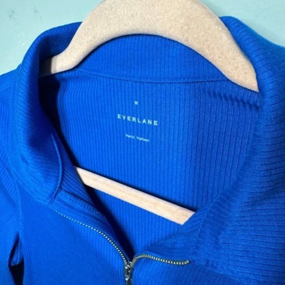 Everlane The Super-Soft Zip Polo Lapis Blue - Picture 4 of 5